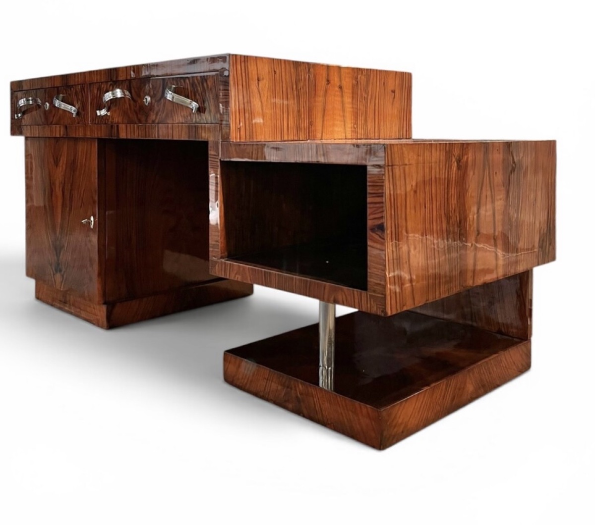 Bureau Art Deco moderniste restauré, France circa 1930-photo-2